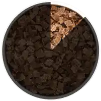 10% full dog food bowl