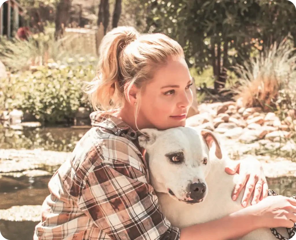 Katherine Heigl with her dog